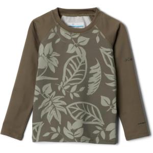 Columbia Unisex Kids Sandy Shores Printed Long Sleeve Sunguard(Stone Green Pasteled Tonal/Stone Green)