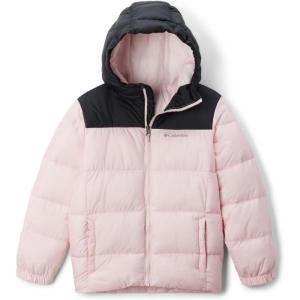 Columbia boys Puffect Hooded Jacket(Satin Pink/Black)