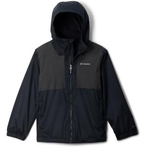 Columbia boys Rainy Trails Ii Fleece Lined Jacket(Black/Black Slub)