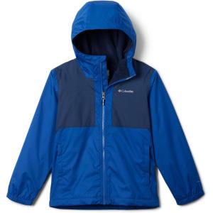 Columbia boys Rainy Trails Ii Fleece Lined Jacket(Mountain Blue/Collegiate Navy Slub)