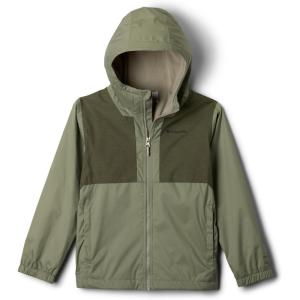 Columbia boys Rainy Trails Ii Fleece Lined Jacket(Safari/Stone Green Slub)