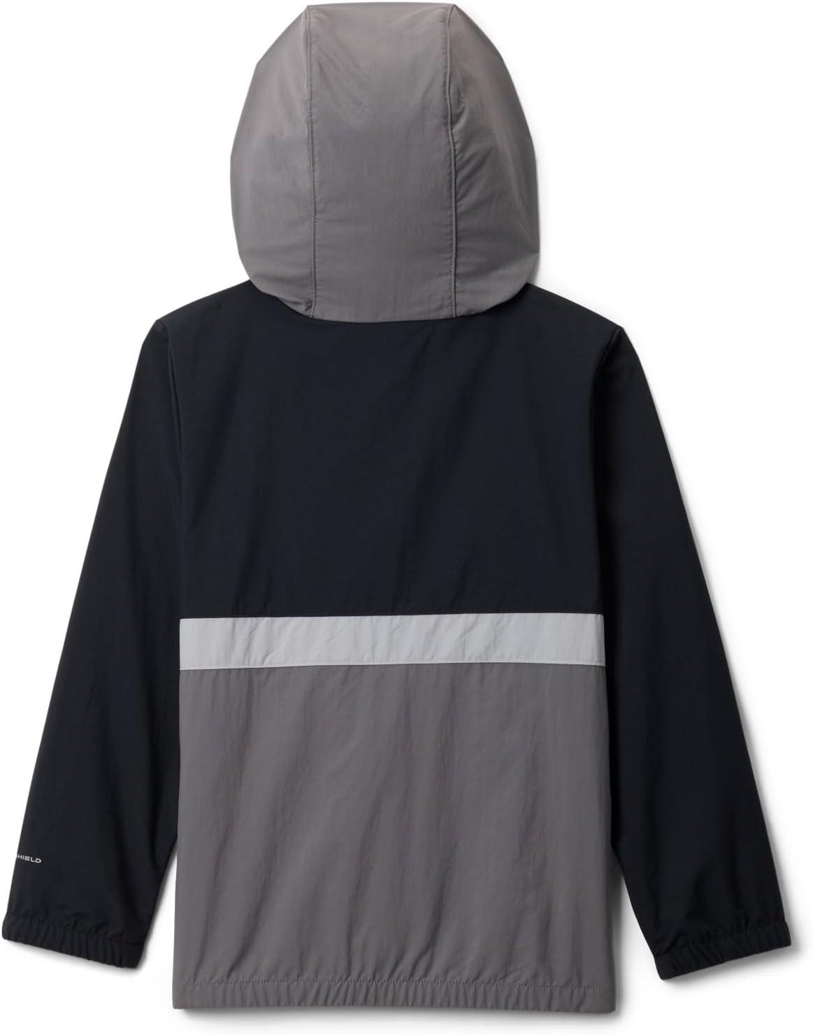 imageumbia Youth Boys Spire Valley WindbreakerBlackCity GreyColumbia Grey