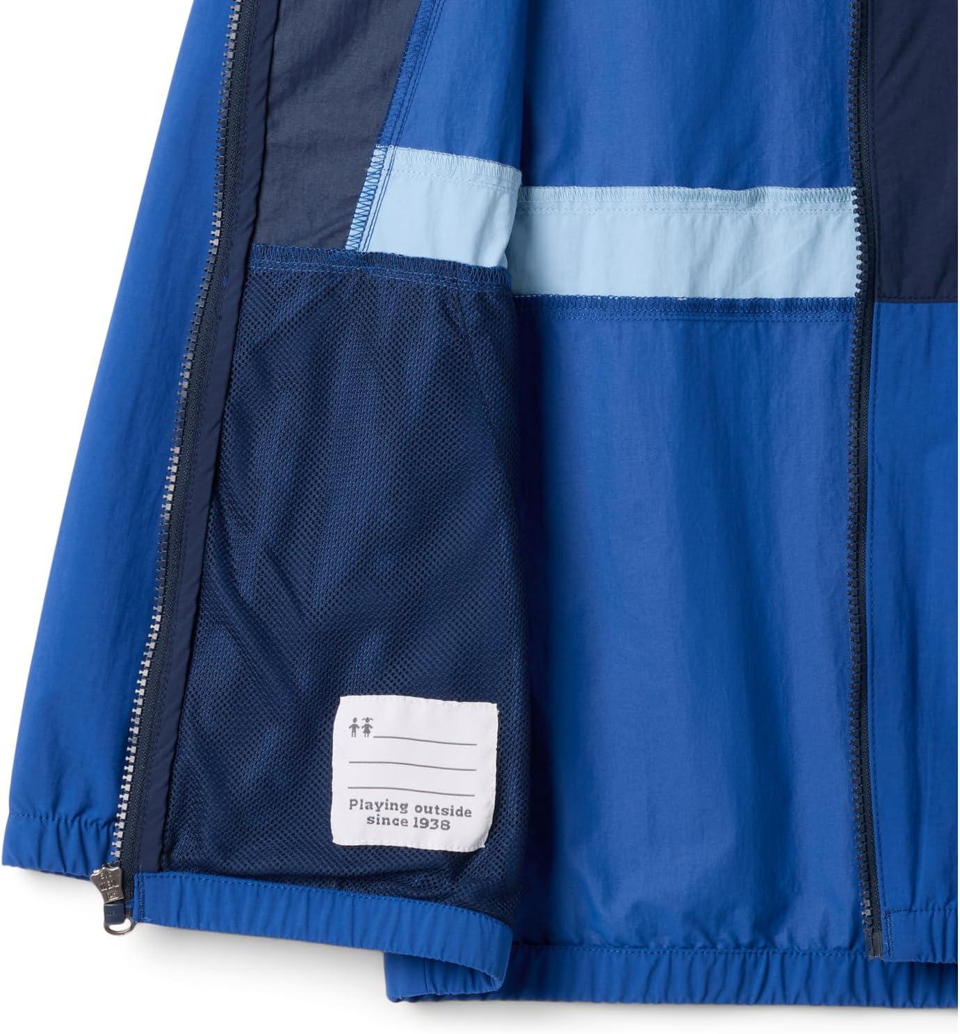 imageumbia Youth Boys Spire Valley WindbreakerMountain BlueColl NavyRipple Blue