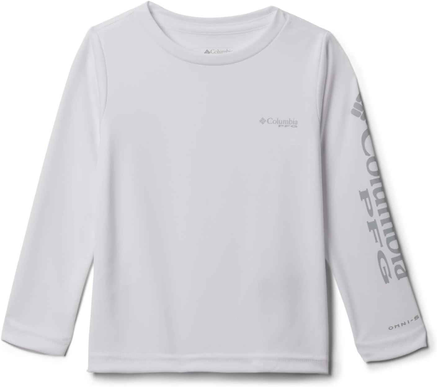 imageColumbia Girls Tidal Tee Long SleeveWhiteCirrus Grey Logo