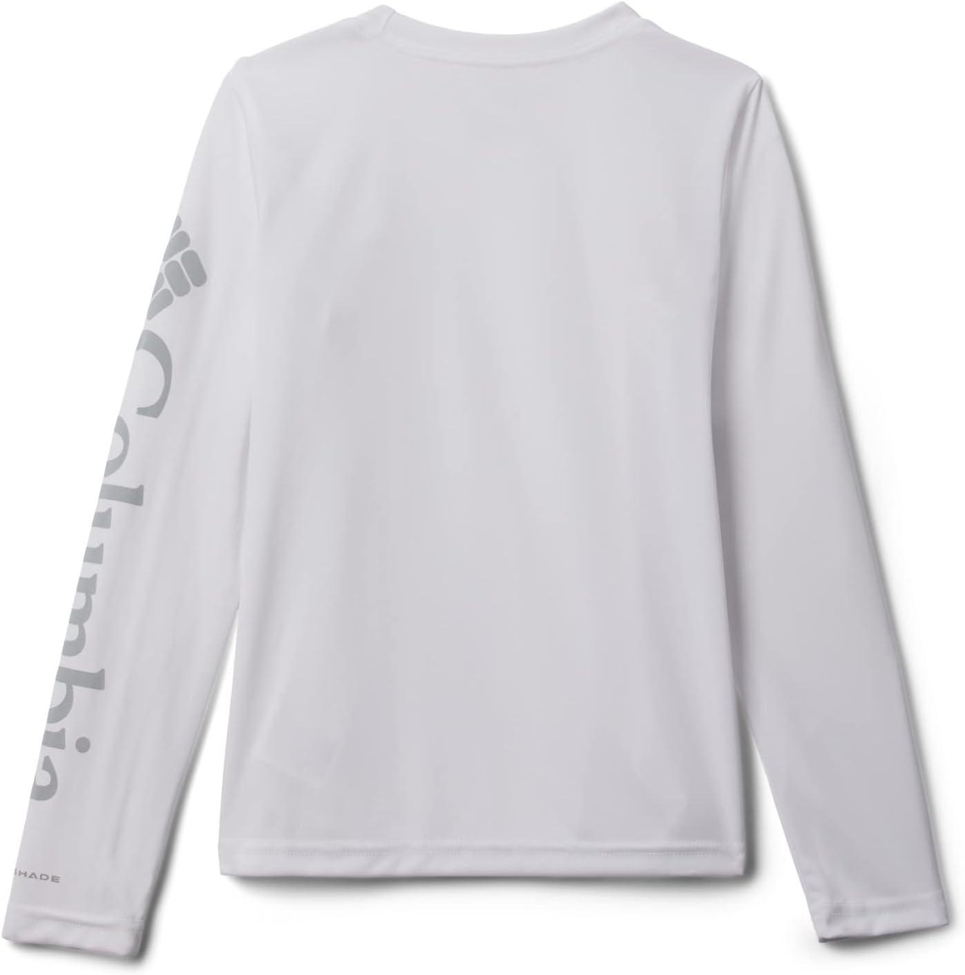 imageColumbia Girls Tidal Tee Long SleeveWhiteCirrus Grey Logo