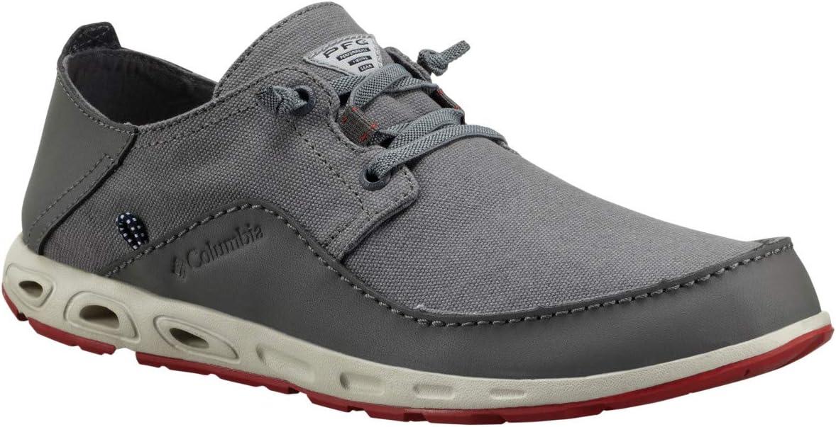 imageColumbia Mens Bahama Vent Relaxed Laced Boat ShoeCity Grey Vintage Red