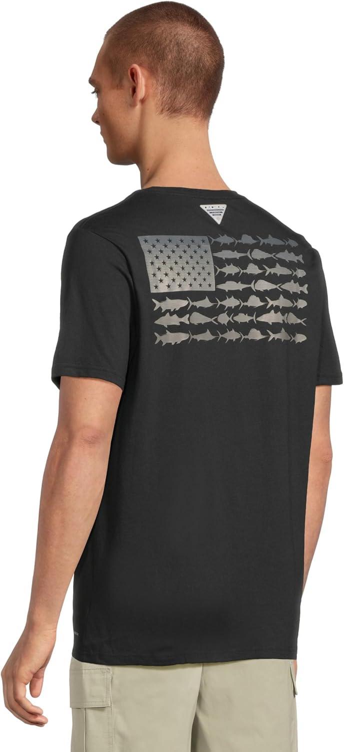 imageColumbia Mens PFG Fish Flag II Short SleeveBlackGraphite Gradient