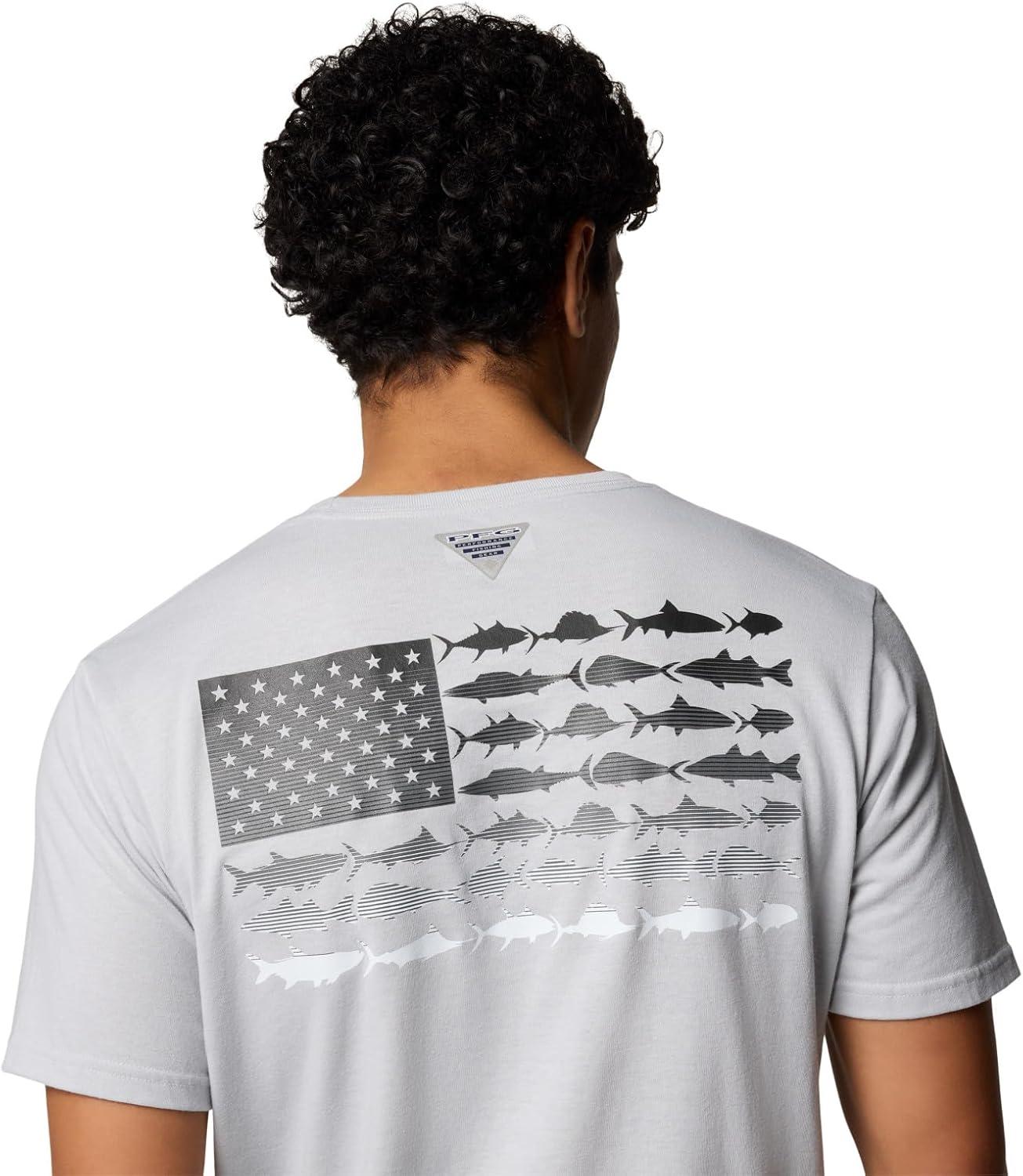 imageColumbia Mens PFG Fish Flag II Short SleeveCool GreyBlack Gradient