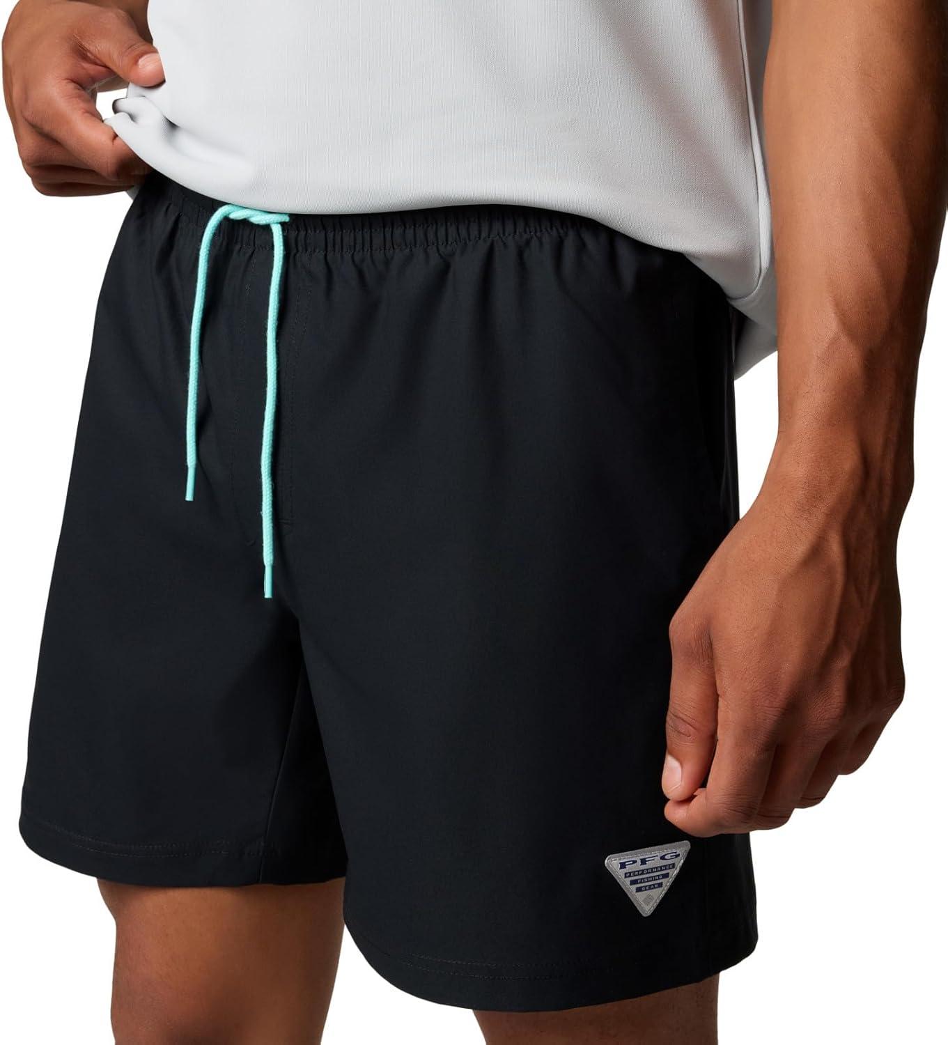 imageColumbia Mens PFG Rambler Lined ShortBlackGulf Stream