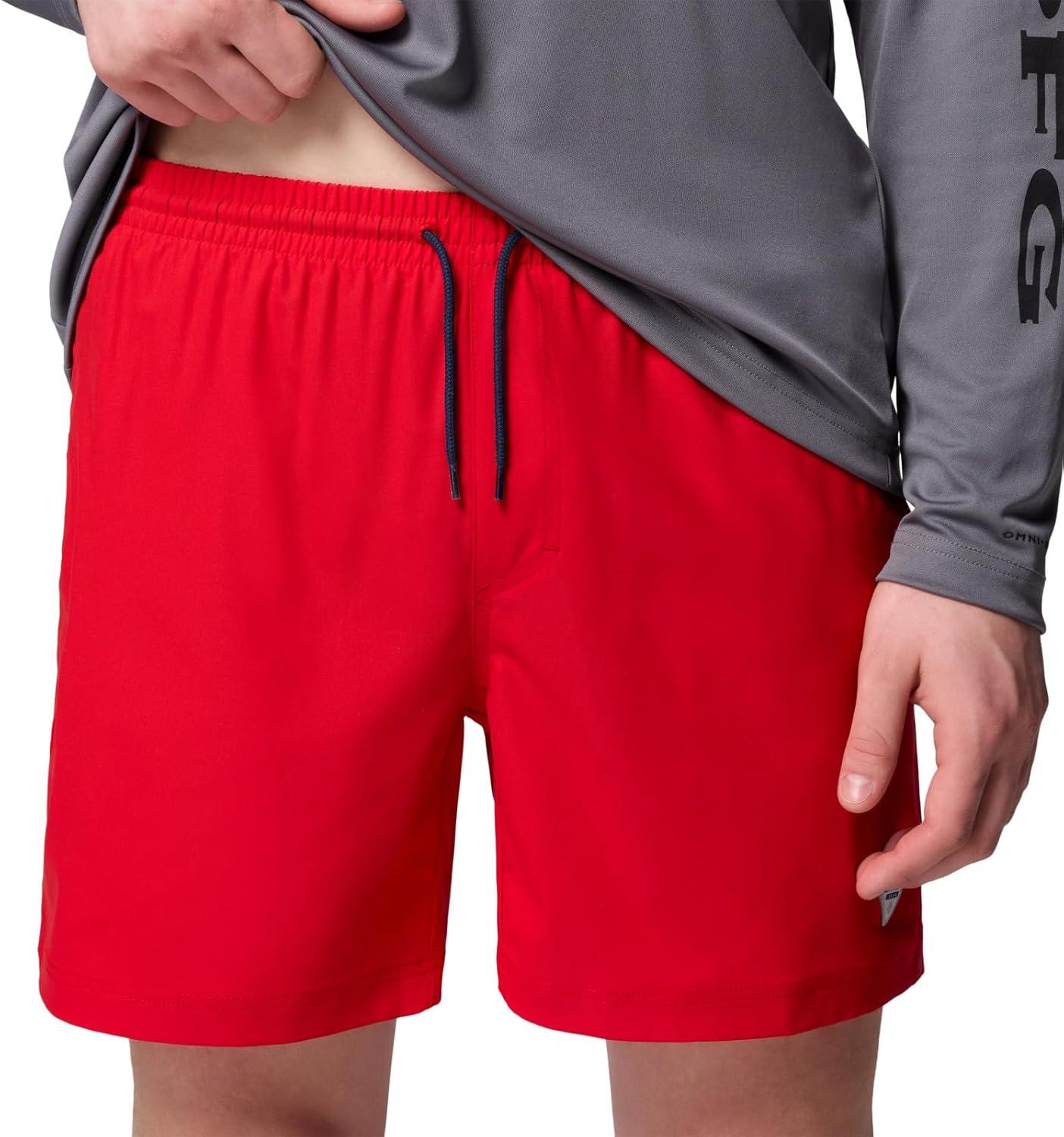 imageColumbia Mens PFG Rambler Lined ShortRed SparkCollegiate Navy