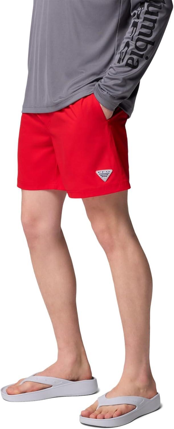 imageColumbia Mens PFG Rambler Lined ShortRed SparkCollegiate Navy