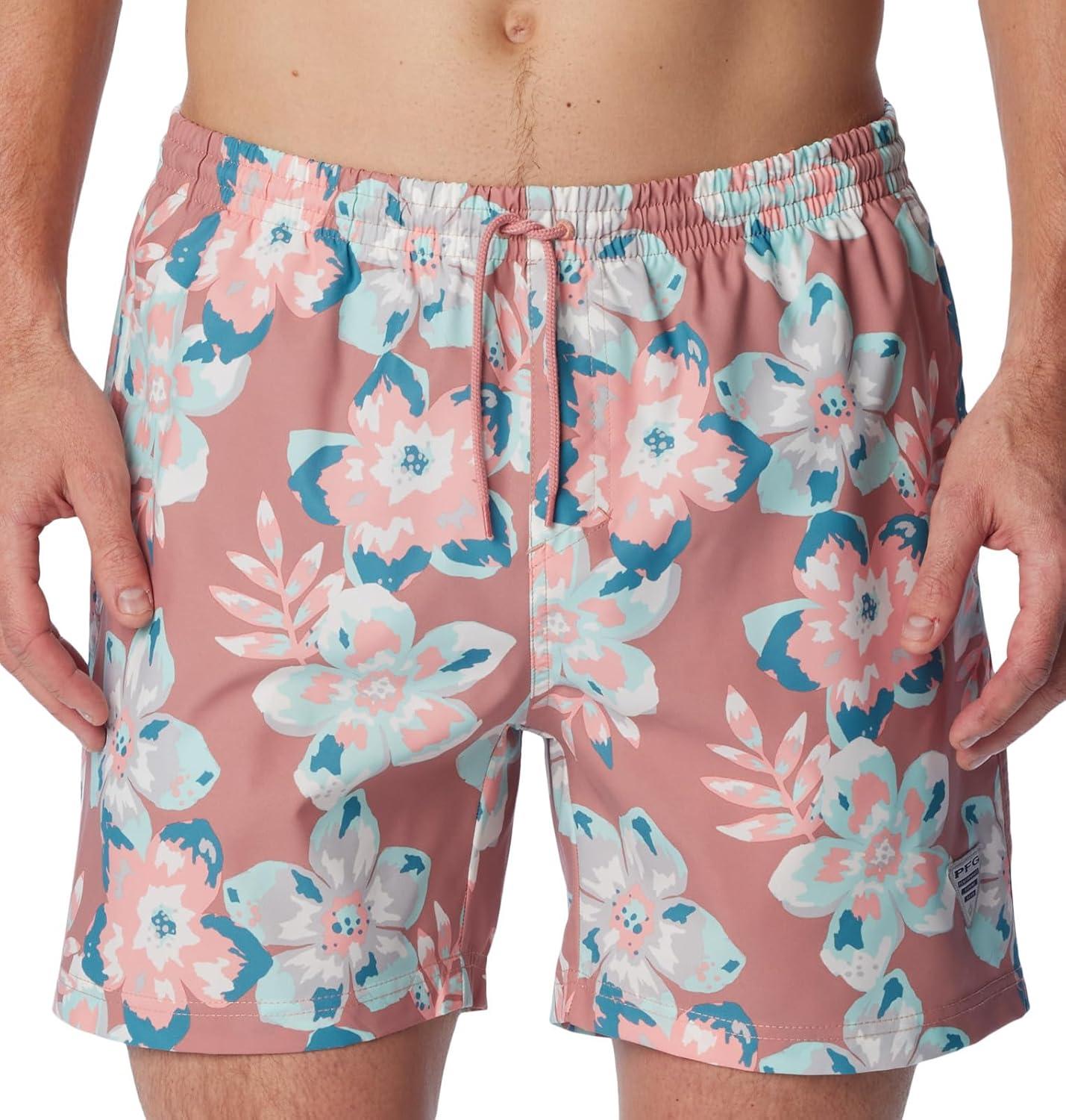 imageColumbia Mens PFG Rambler Water ShortSandalwood Pink Botanicraze