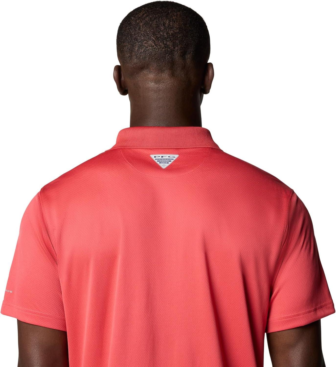 imageColumbia Mens PFG Solar Stream PoloSunset Red