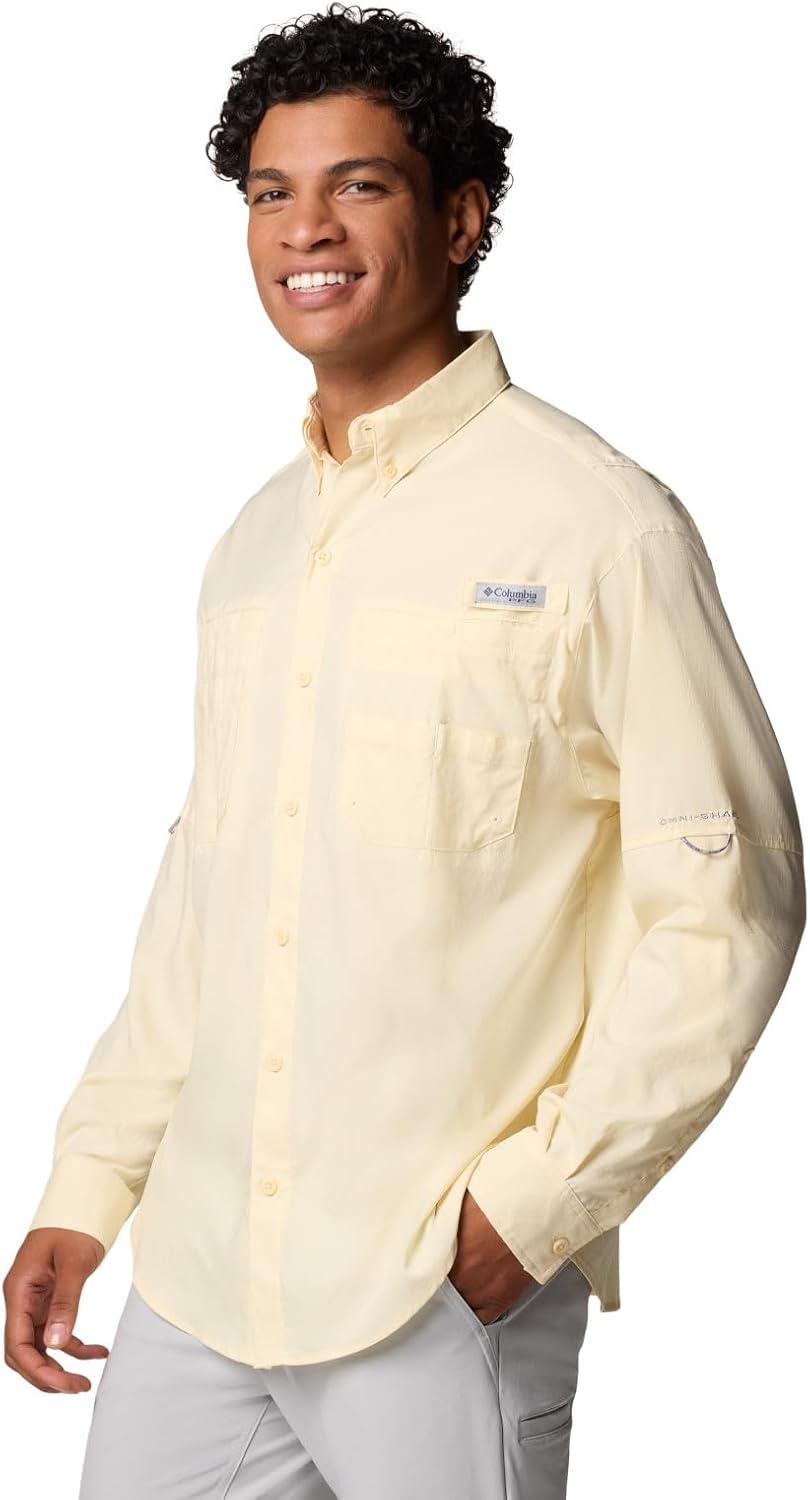 imageColumbia Mens PFG Tamiami II UPF 40 Long Sleeve Fishing ShirtLemon Wash