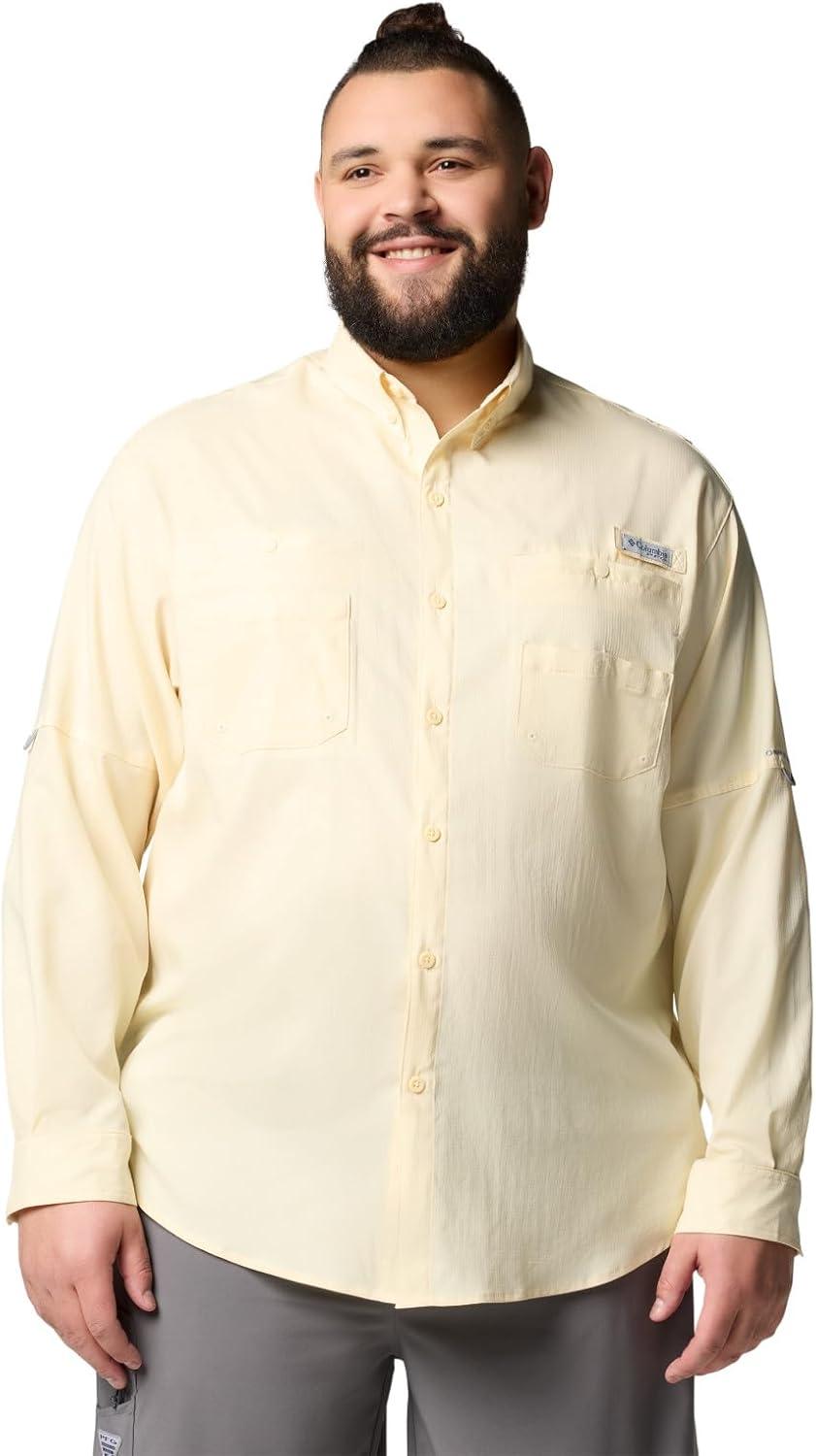 imageColumbia Mens PFG Tamiami II UPF 40 Long Sleeve Fishing ShirtLemon Wash