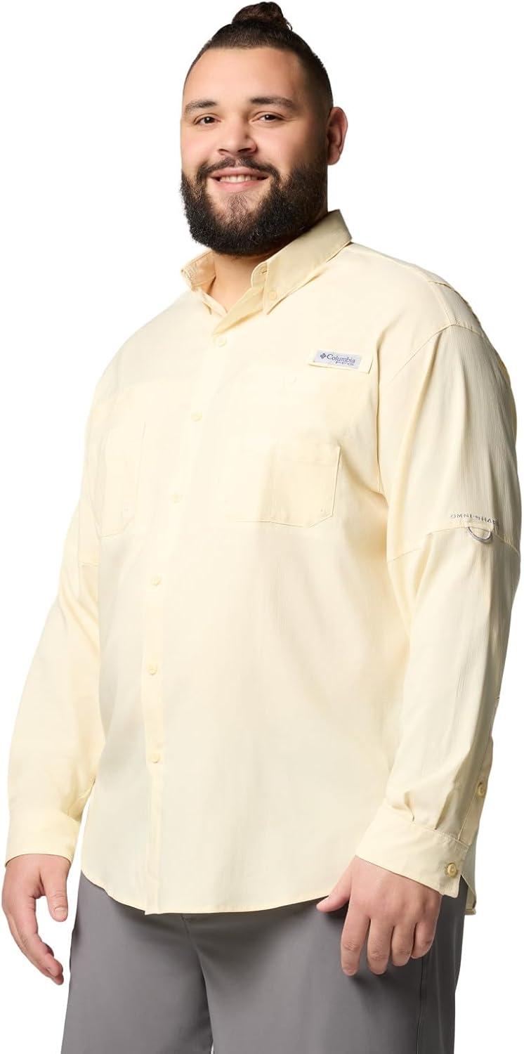 imageColumbia Mens PFG Tamiami II UPF 40 Long Sleeve Fishing ShirtLemon Wash