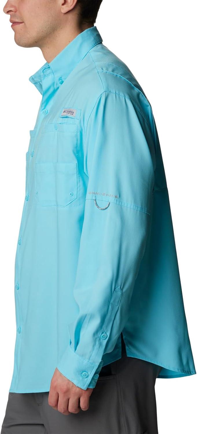 imageColumbia Mens PFG Tamiami II UPF 40 Long Sleeve Fishing ShirtOpal Blue