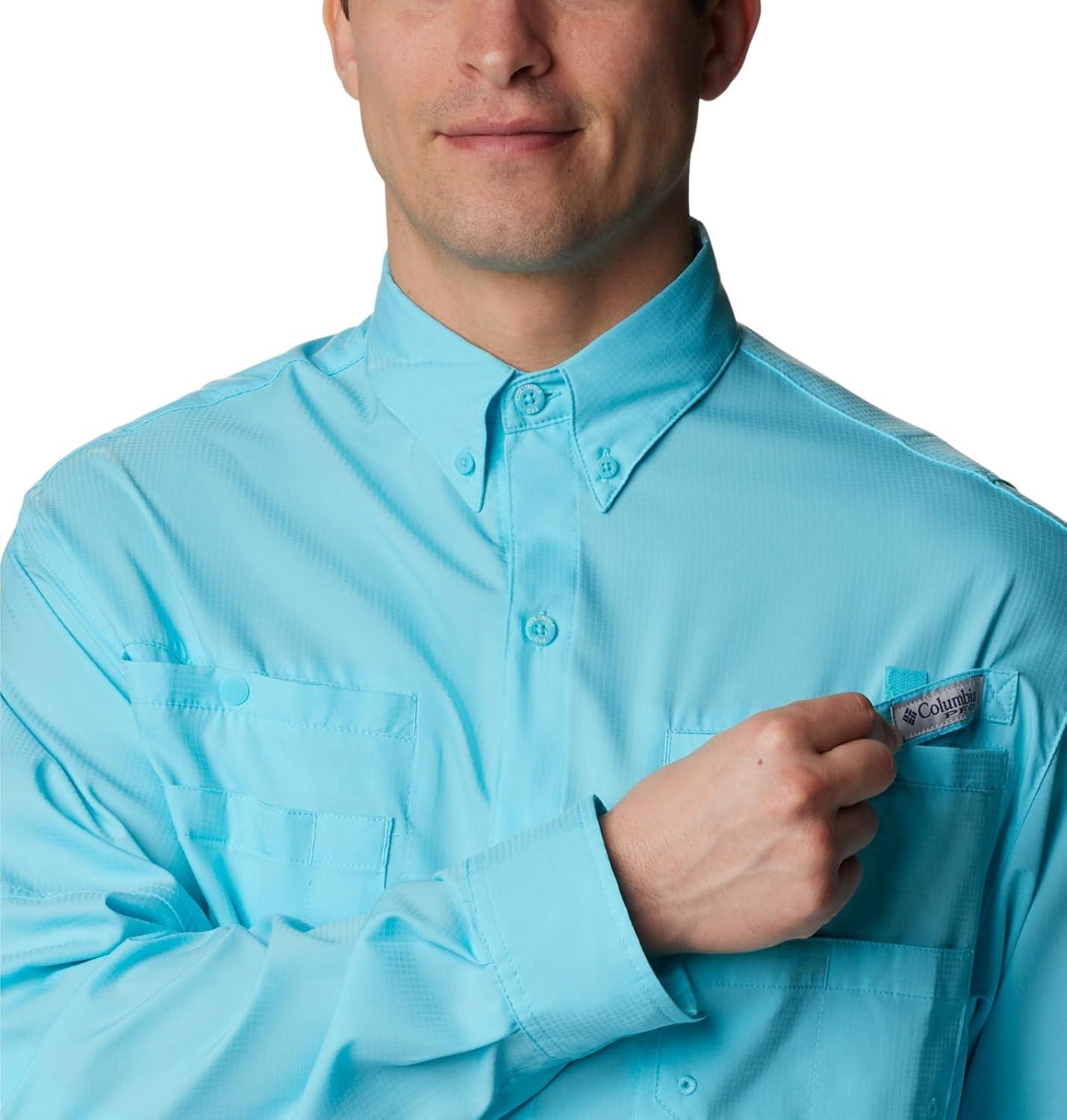 imageColumbia Mens PFG Tamiami II UPF 40 Long Sleeve Fishing ShirtOpal Blue
