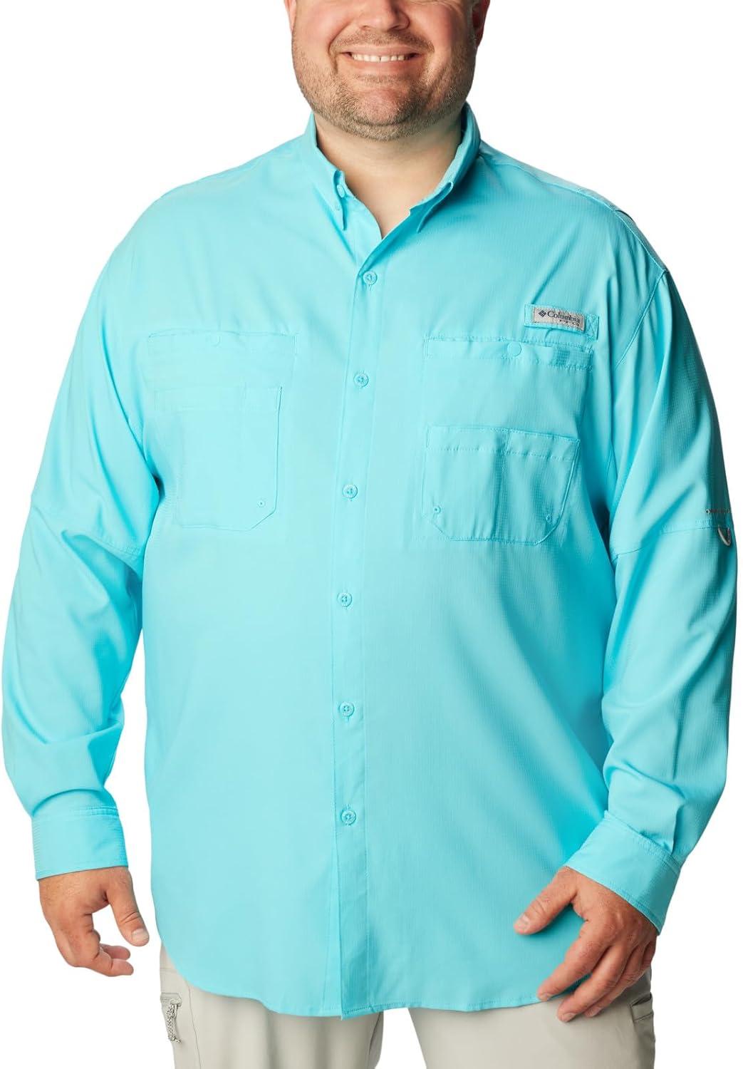 imageColumbia Mens PFG Tamiami II UPF 40 Long Sleeve Fishing ShirtOpal Blue