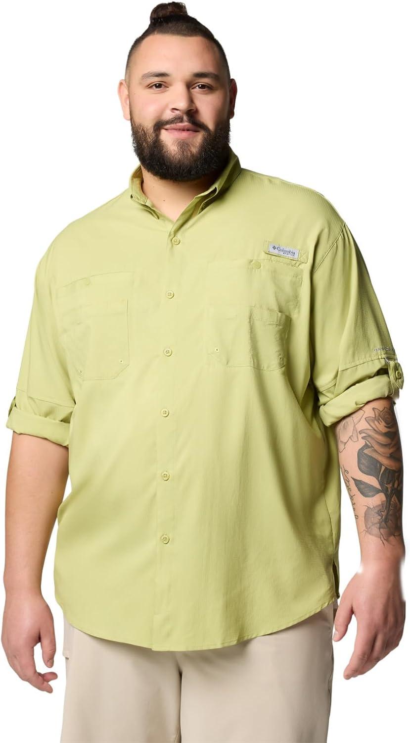imageColumbia Mens PFG Tamiami II UPF 40 Long Sleeve Fishing ShirtPear