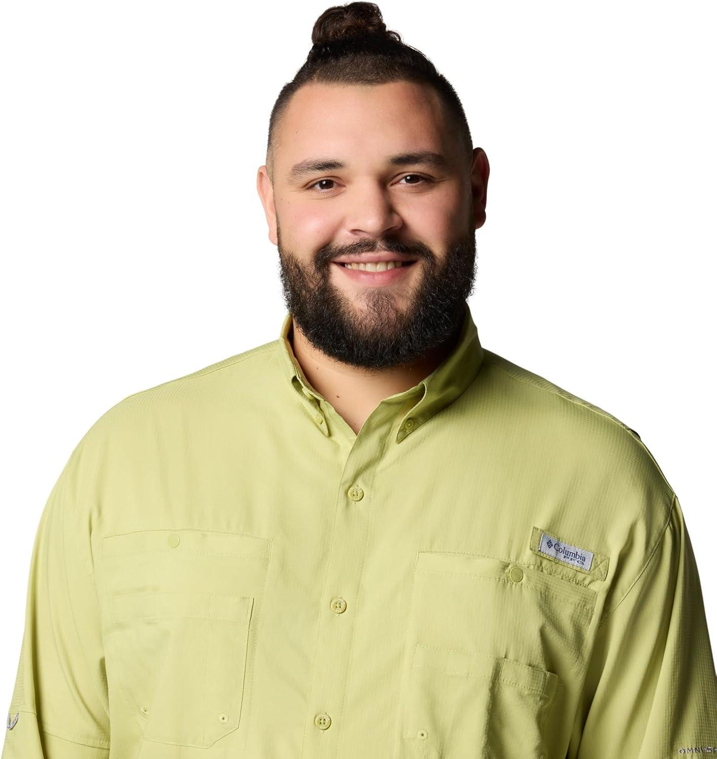 imageColumbia Mens PFG Tamiami II UPF 40 Long Sleeve Fishing ShirtPear