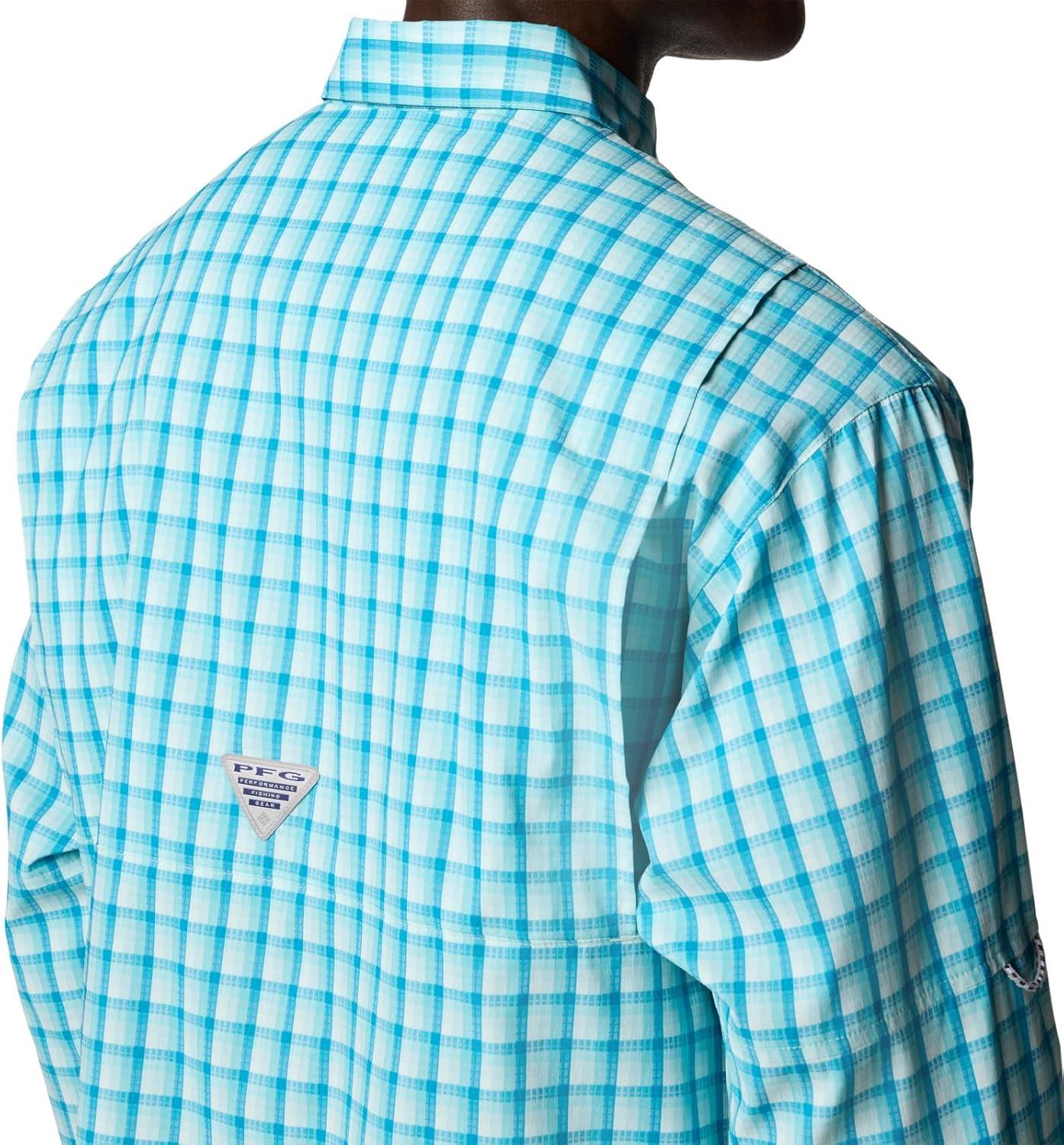 imageColumbia Mens PFG Tamiami II UPF 40 Long Sleeve Fishing ShirtSpray Gradient Check