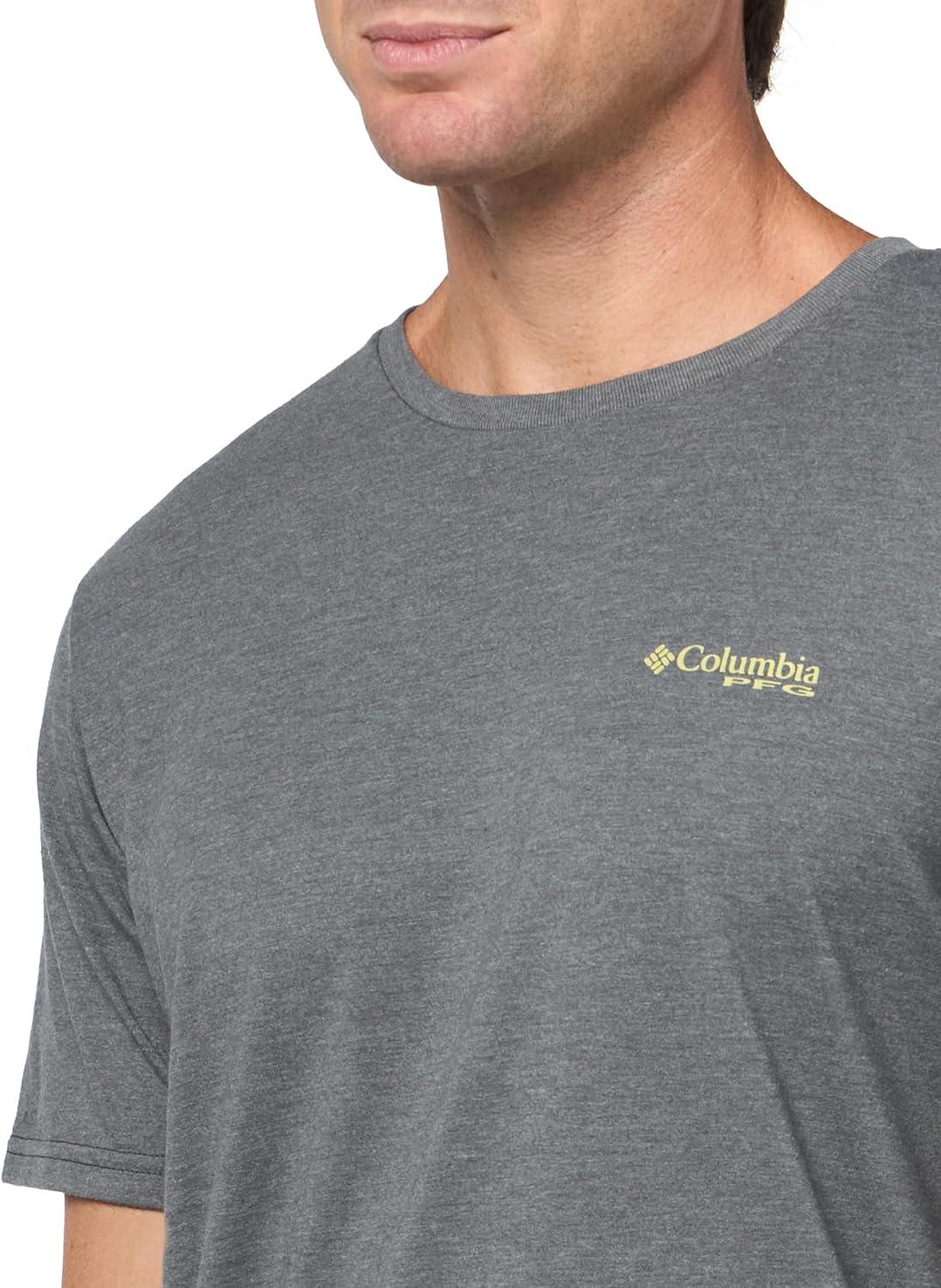 imageColumbia Mens PFG Uncharted Graphic TeeShark HeatherPfg Swamp Shack