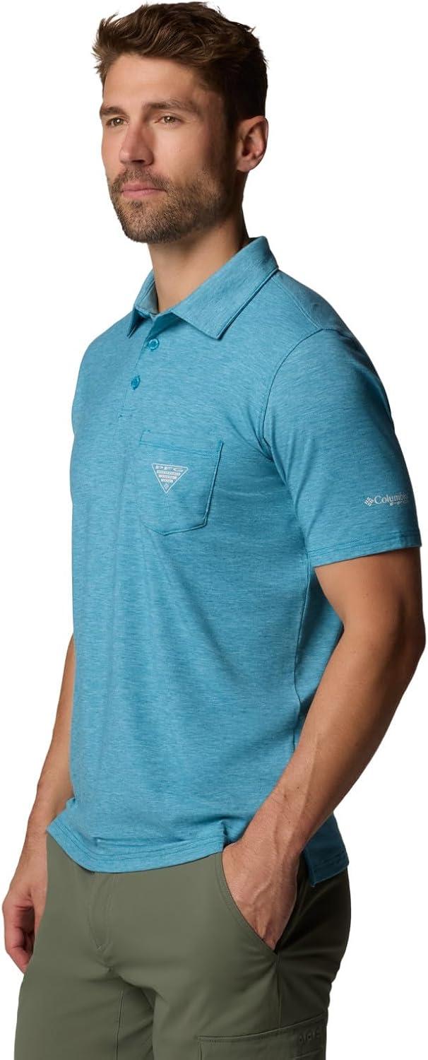 imageColumbia Mens PFG Uncharted PoloBlue Echo Heather