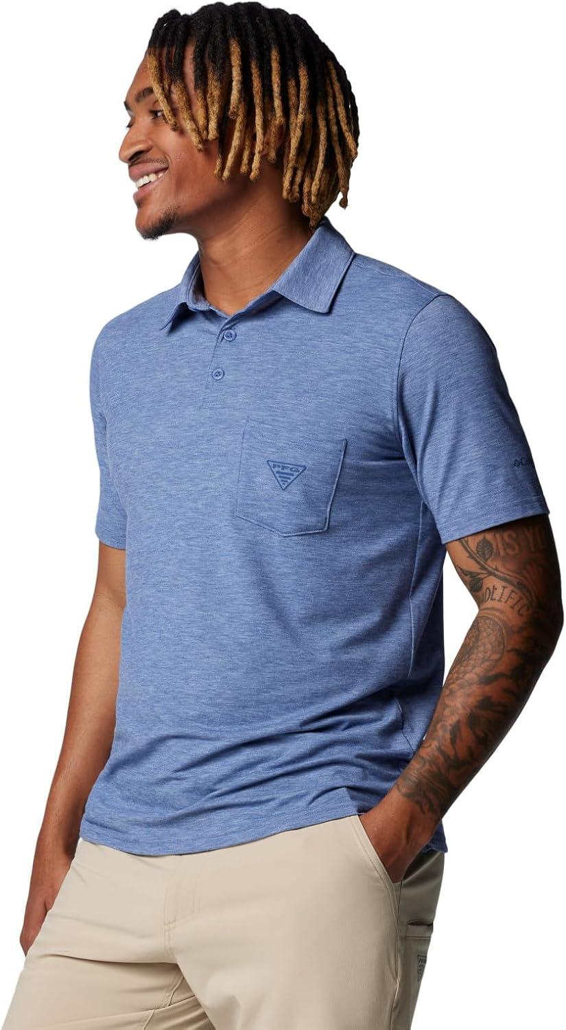 imageColumbia Mens PFG Uncharted PoloBluebell Heather