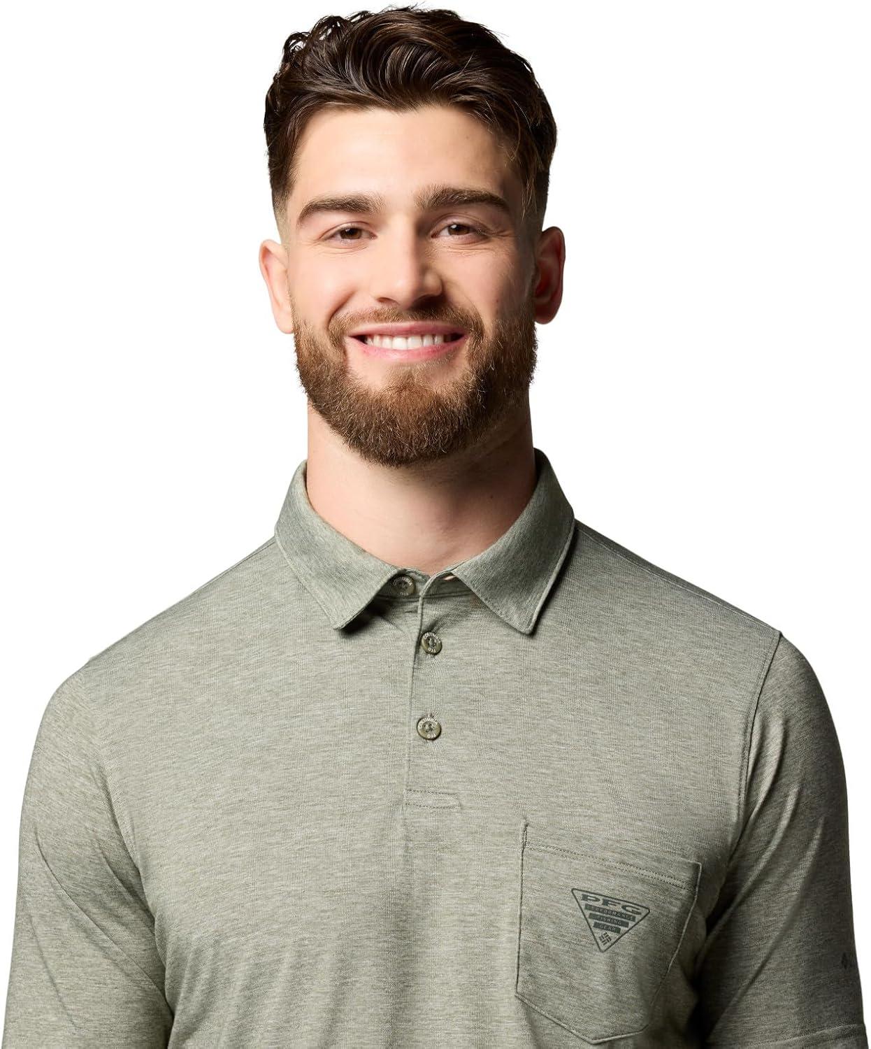 imageColumbia Mens PFG Uncharted PoloCypress Heather 2024