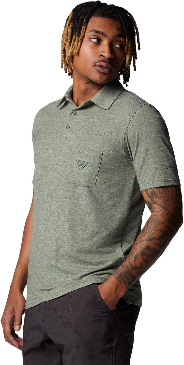 imageColumbia Mens PFG Uncharted PoloCypress Heather