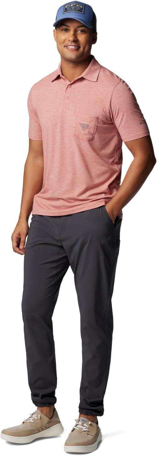 imageColumbia Mens PFG Uncharted PoloSandalwood Pink Heather