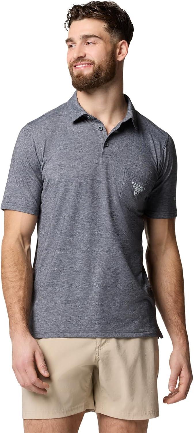 imageColumbia Mens PFG Uncharted PoloShark Heather 2024