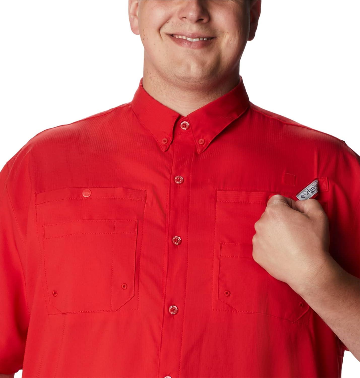 imageColumbia Mens Silver Ridge Blocked Long Sleeve ShirtRed Spark