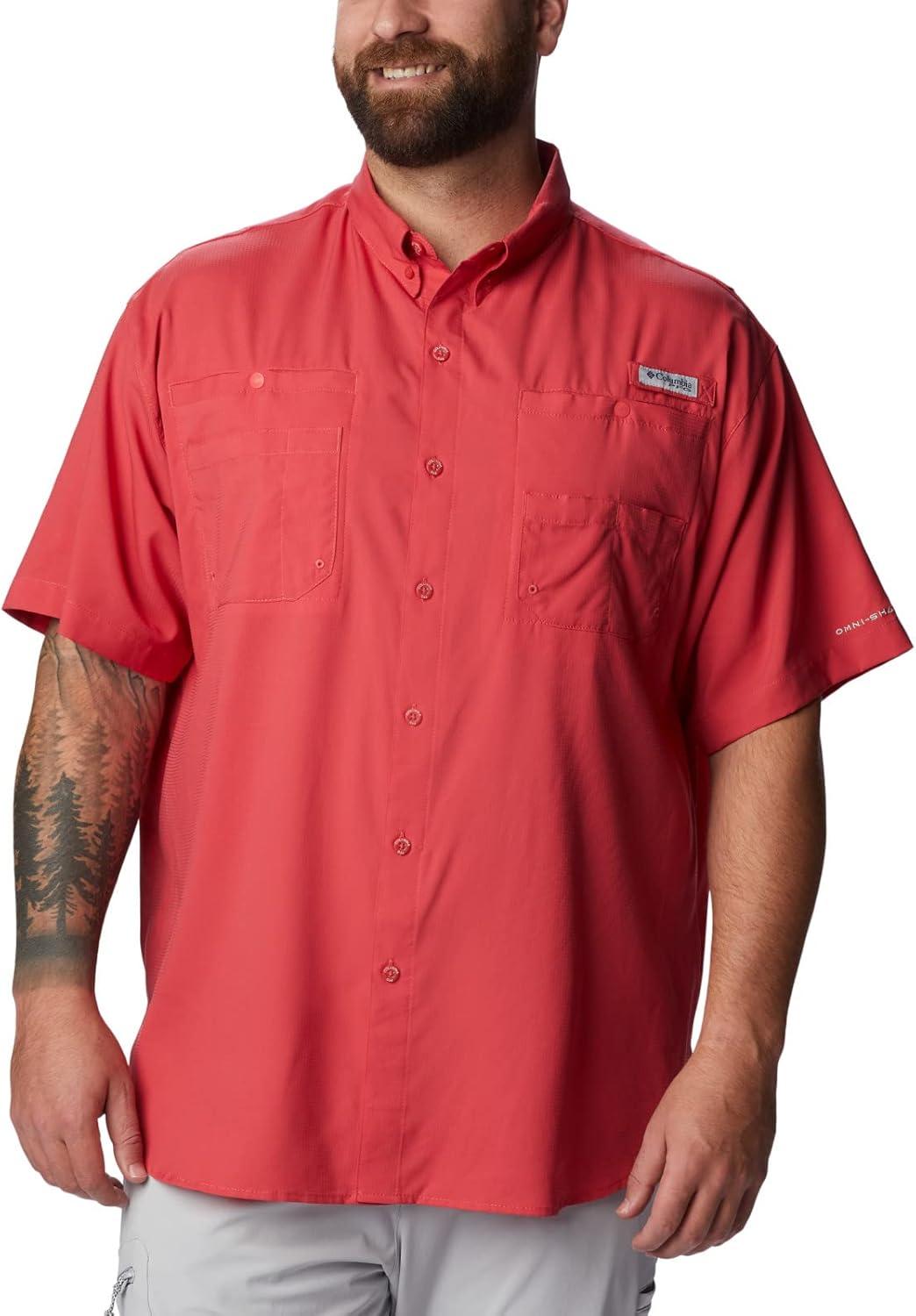 imageColumbia Mens Silver Ridge Blocked Long Sleeve ShirtSunset Red