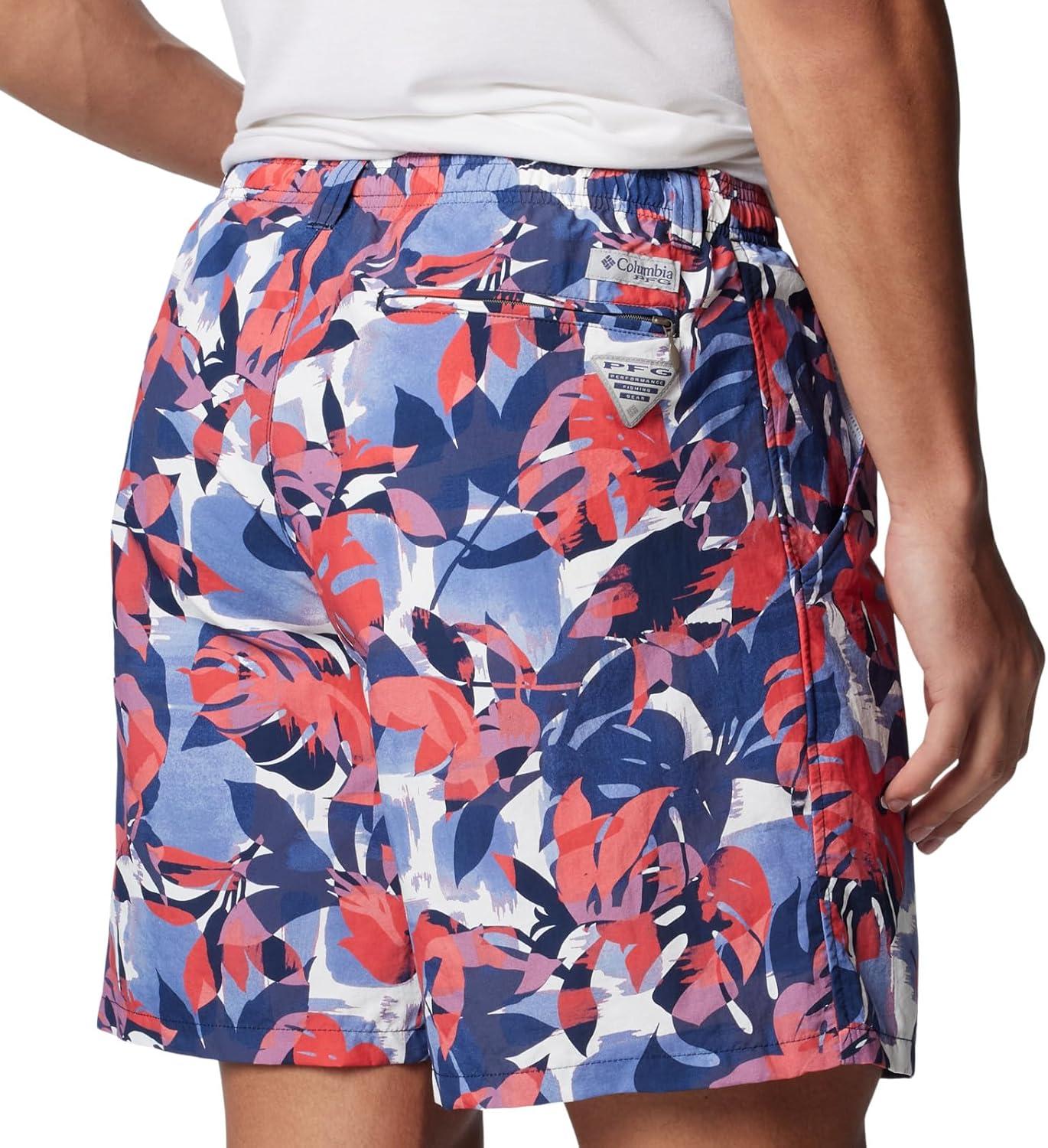 imageColumbia Mens Super Backcast II Water ShortCollegiate Navy Ikat Palms