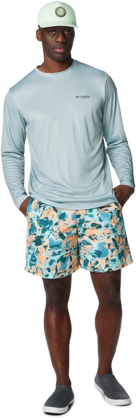 imageColumbia Mens Super Backcast II Water ShortMidnight Teal Ikat Palms