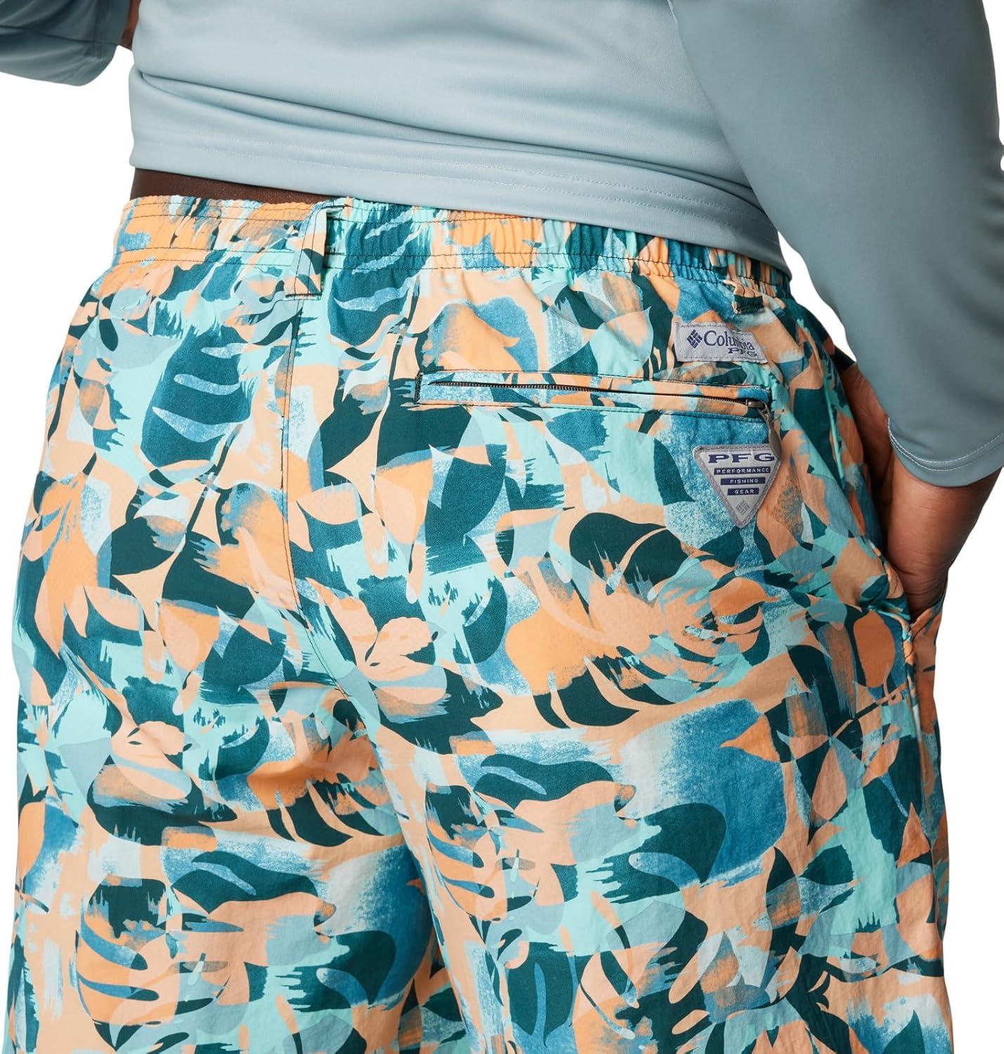 imageColumbia Mens Super Backcast II Water ShortMidnight Teal Ikat Palms