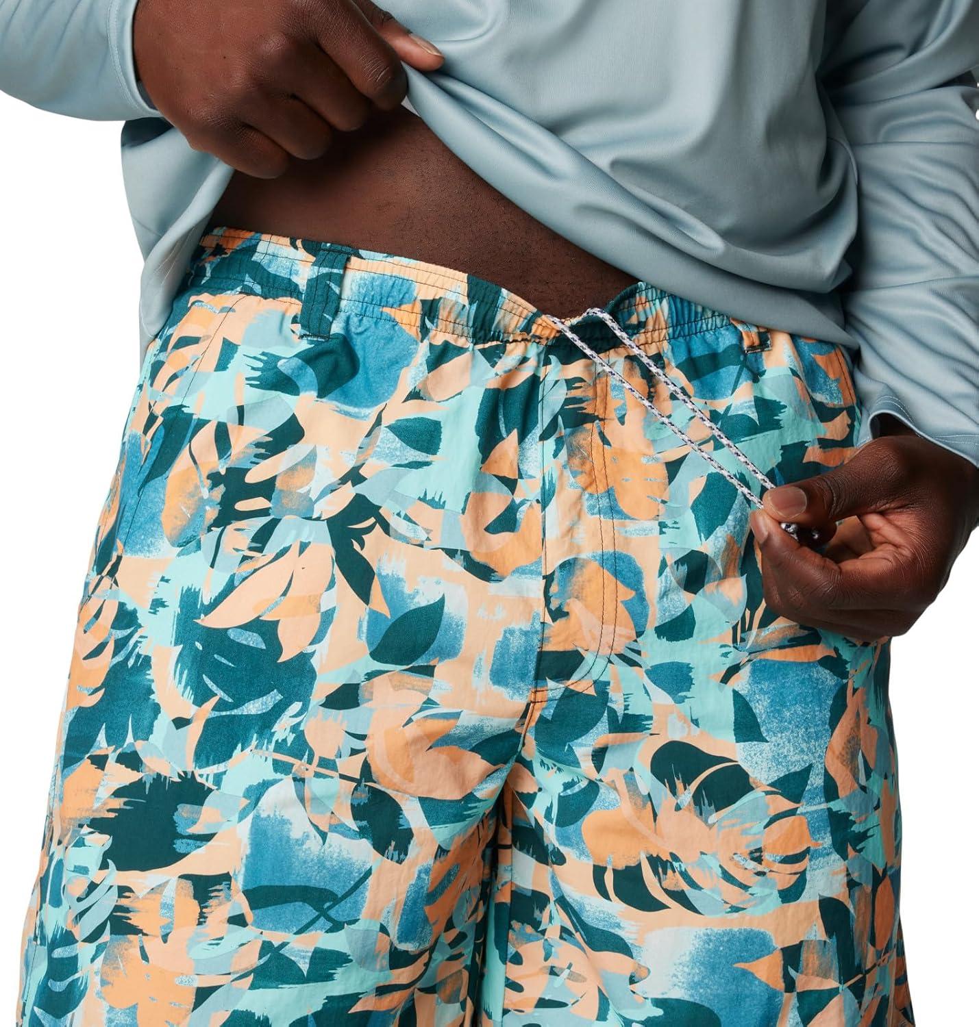 imageColumbia Mens Super Backcast II Water ShortMidnight Teal Ikat Palms
