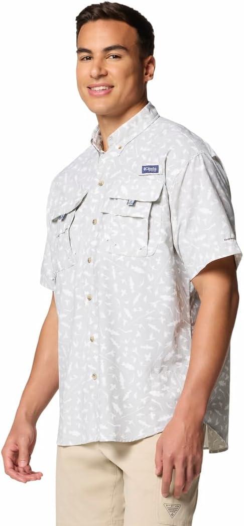 imageColumbia Mens Super Bahama II Short Sleeve ShirtCool Grey Cast N Blast