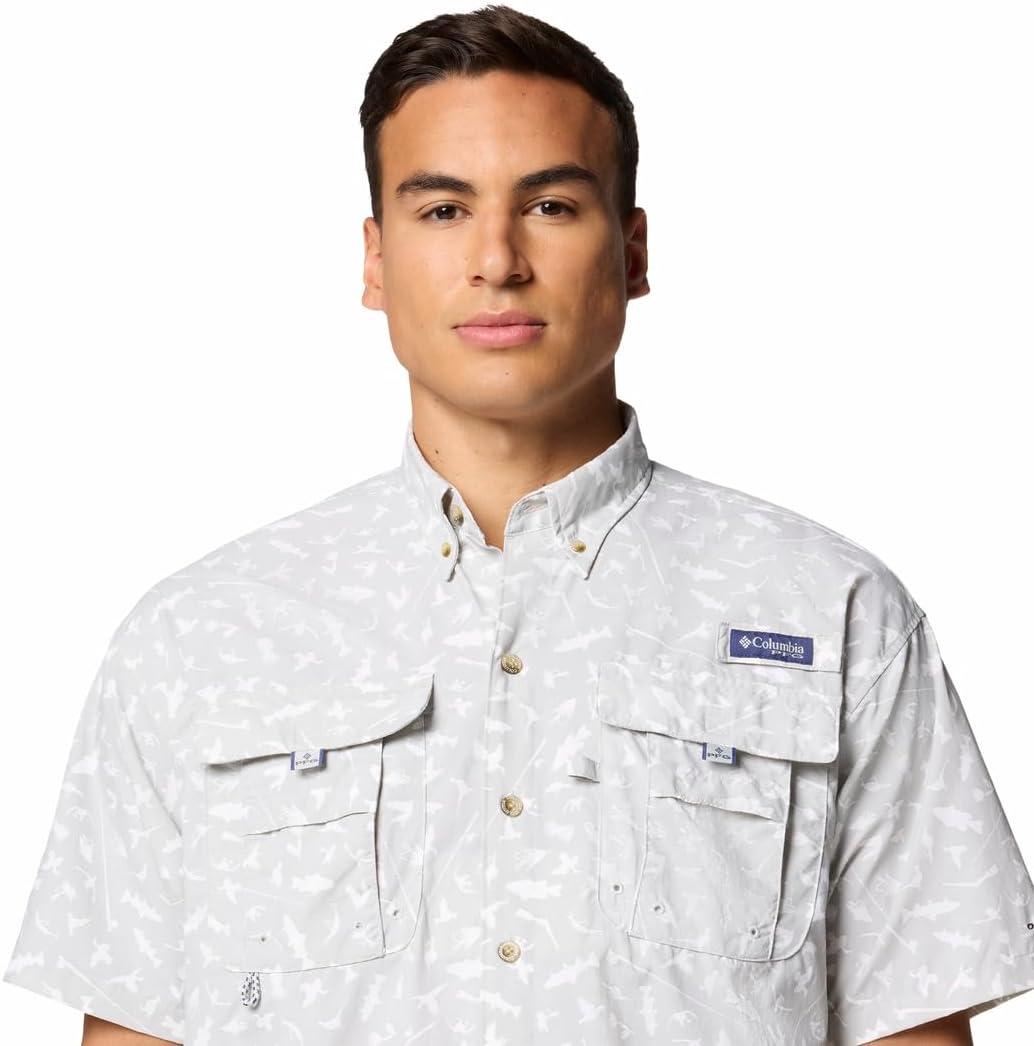 imageColumbia Mens Super Bahama II Short Sleeve ShirtCool Grey Cast N Blast
