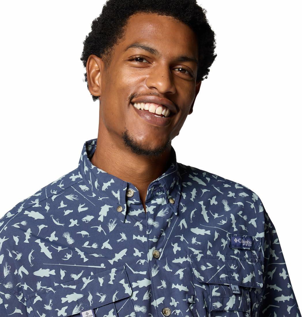 imageColumbia Mens Super Bahama II Short Sleeve ShirtNocturnal Cast N Blast