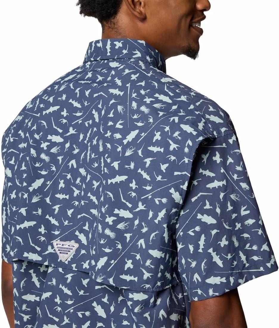 imageColumbia Mens Super Bahama II Short Sleeve ShirtNocturnal Cast N Blast