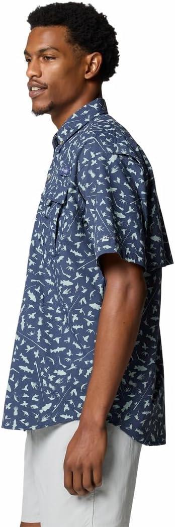imageColumbia Mens Super Bahama II Short Sleeve ShirtNocturnal Cast N Blast