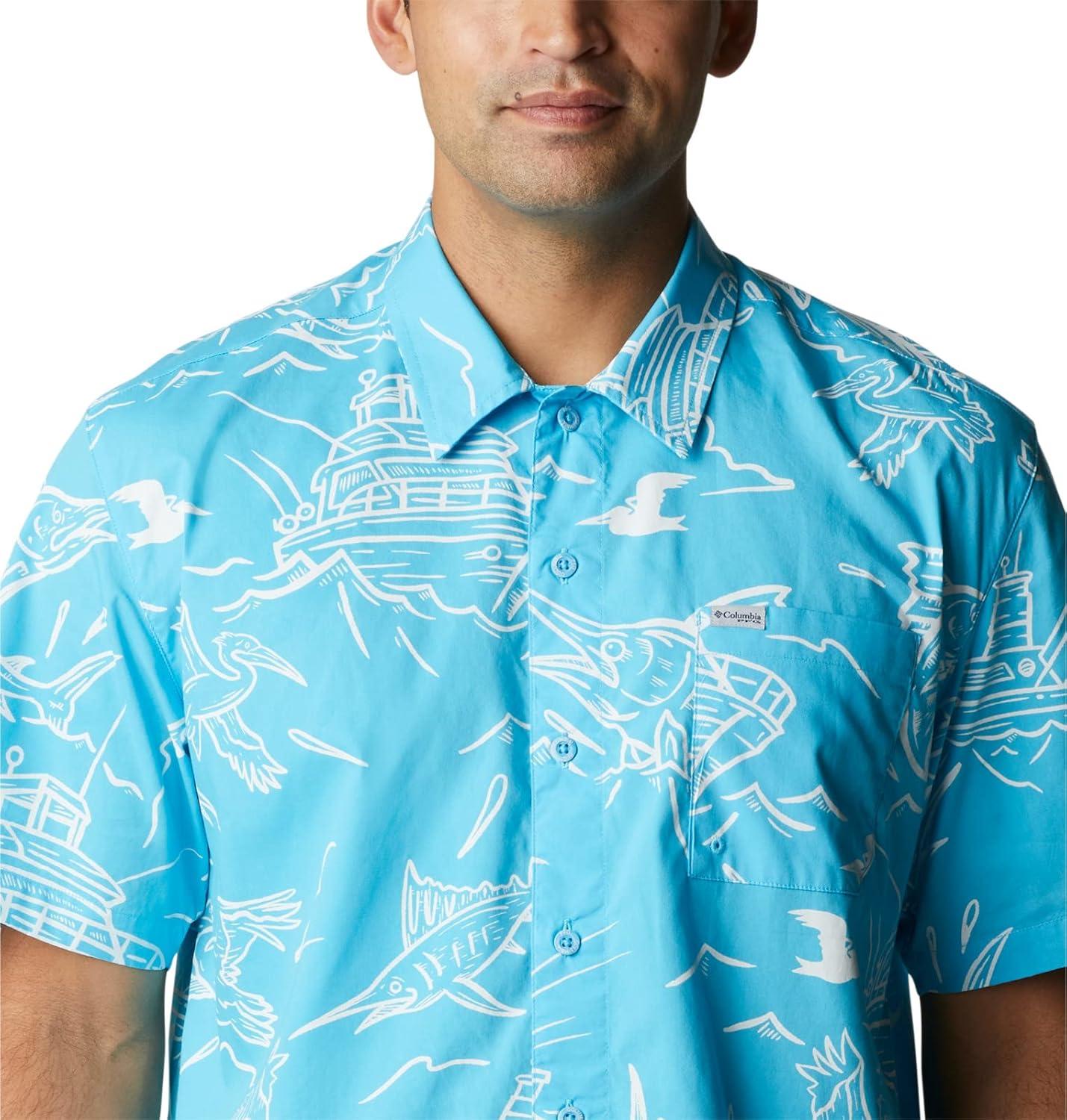imageColumbia Mens Super Tamiami Long Sleeve ShirtAtoll Mighty Marlins Print
