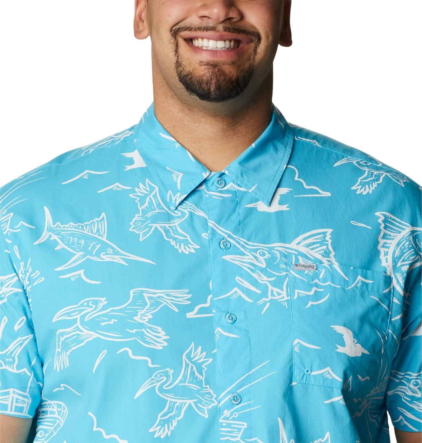 imageColumbia Mens Super Tamiami Long Sleeve ShirtAtoll Mighty Marlins Print