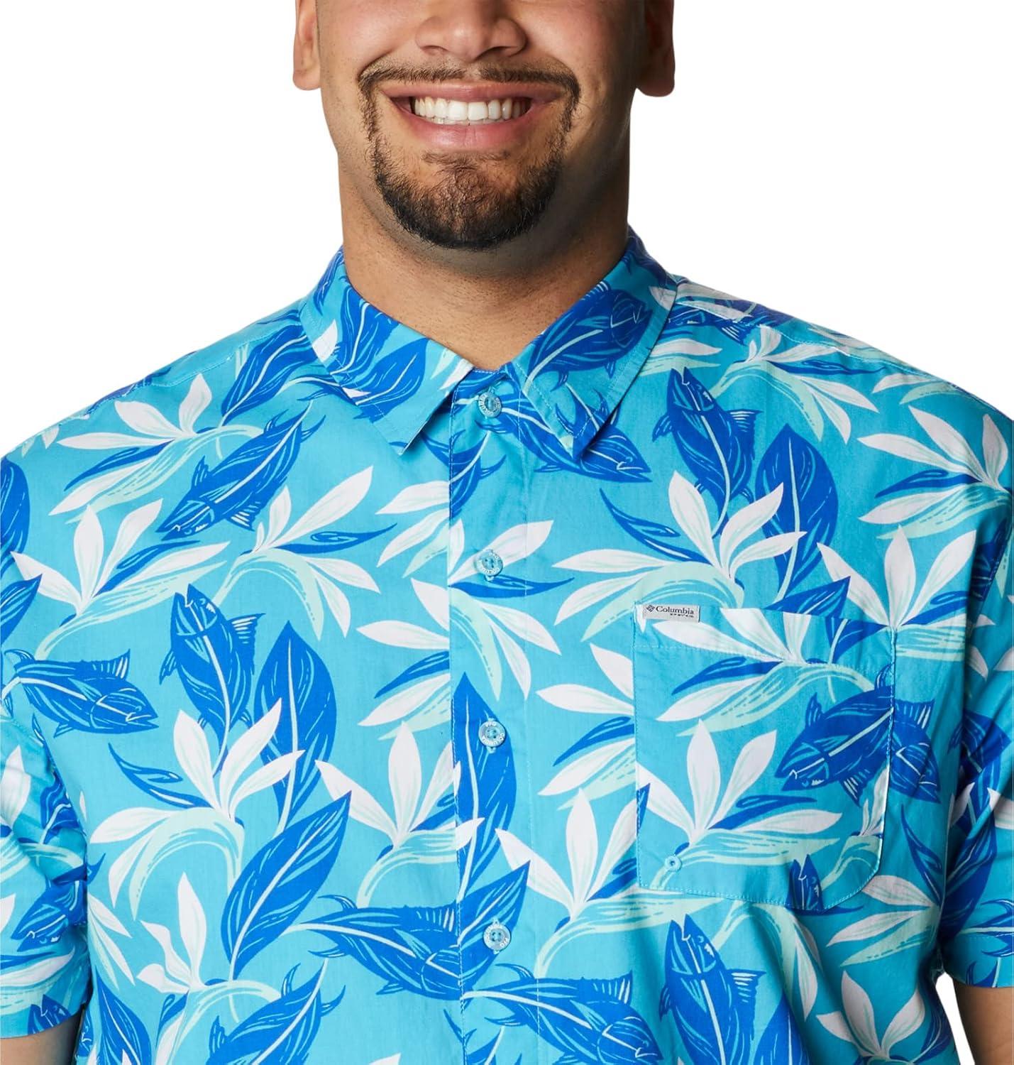 imageColumbia Mens Super Tamiami Long Sleeve ShirtAtoll Tuna Paradise Print