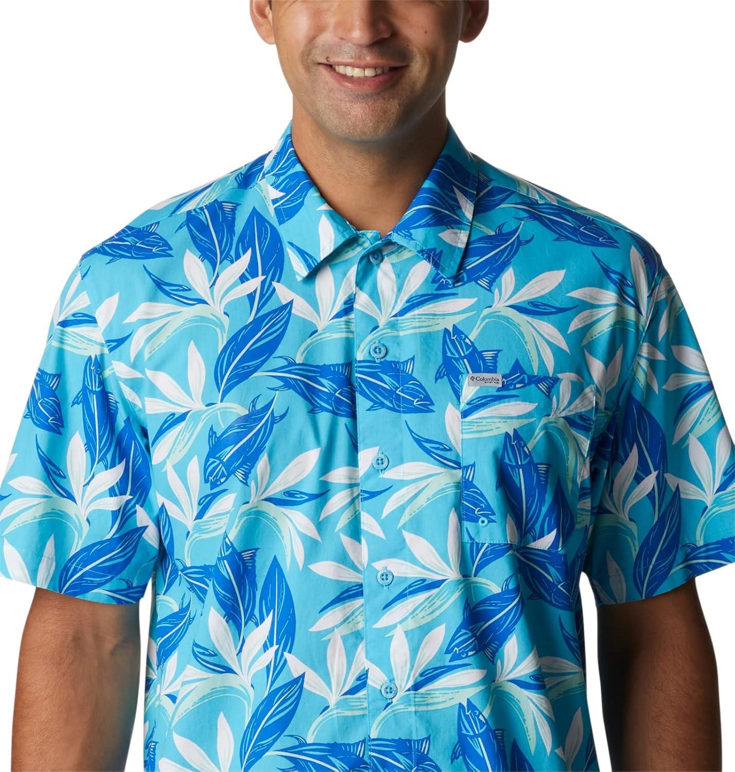imageColumbia Mens Super Tamiami Long Sleeve ShirtAtoll Tuna Paradise Print