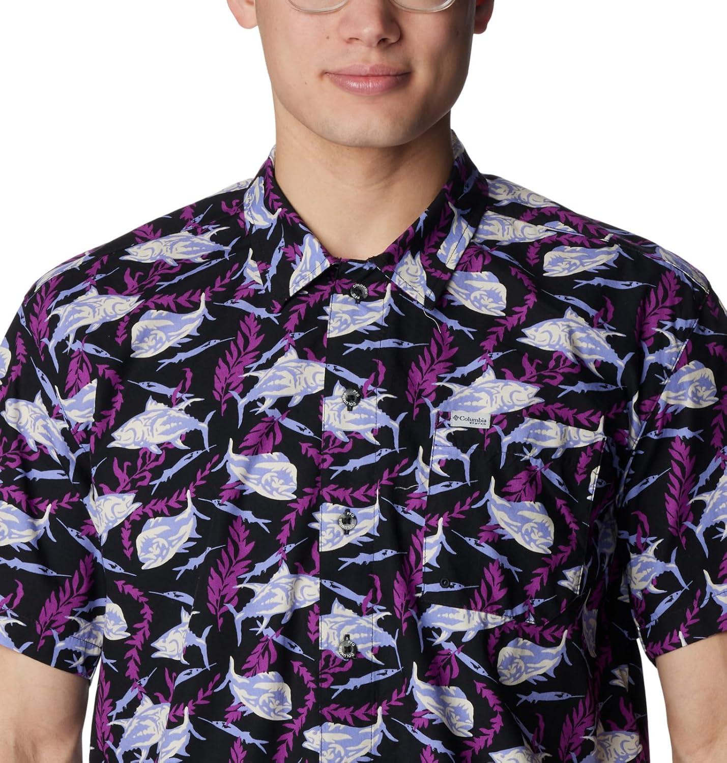 imageColumbia Mens Super Tamiami Long Sleeve ShirtBlack Ballybait Print