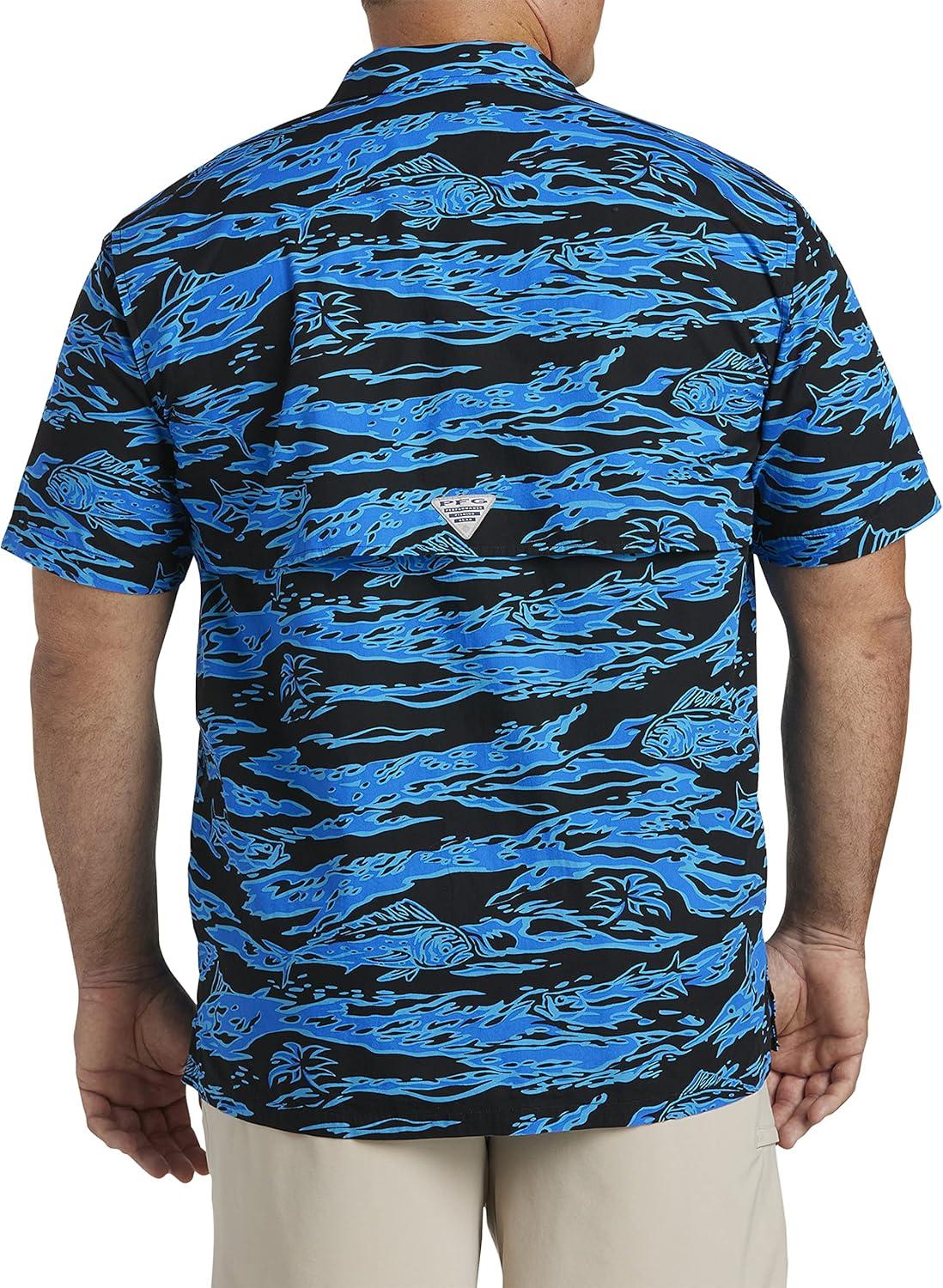imageColumbia Mens Super Tamiami Long Sleeve ShirtBlack Rough Waves Print